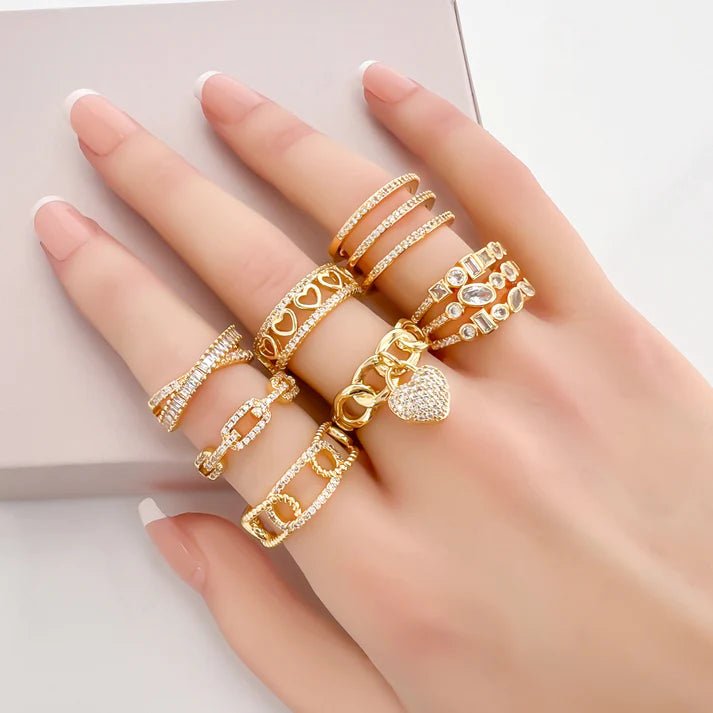 3 Layer Cubic Zirconia Ring - NeptunesBoutique