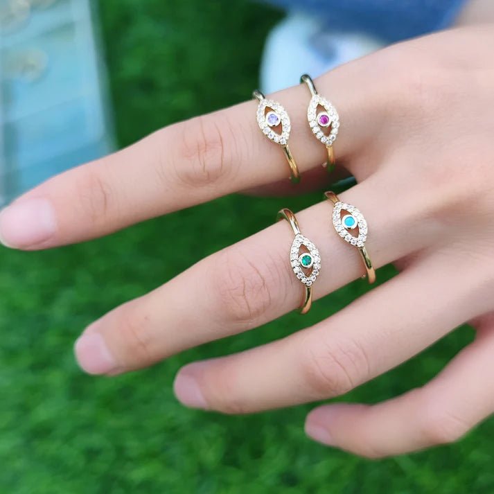 Cubic Zirconia Eye Ring - NeptunesBoutique