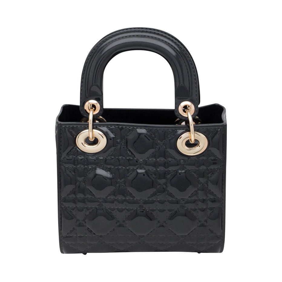 Diamond Quilted Patent Leather Purse - NeptunesBoutique