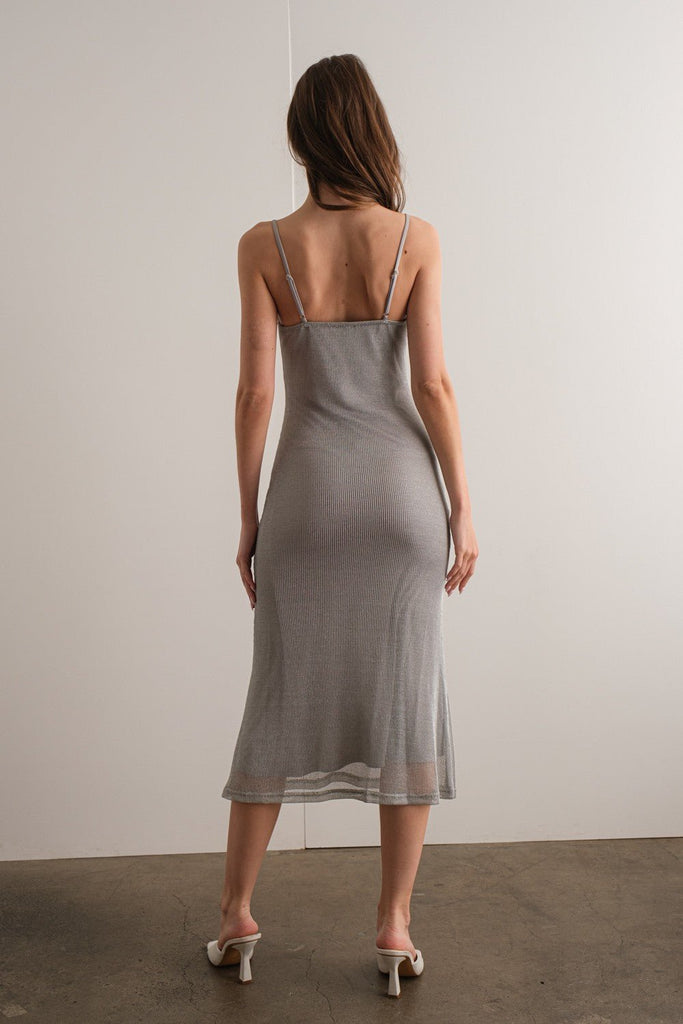 Eden Metallic Cami Midi Dress - NeptunesBoutique