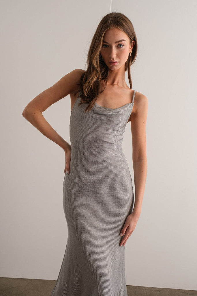 Eden Metallic Cami Midi Dress - NeptunesBoutique