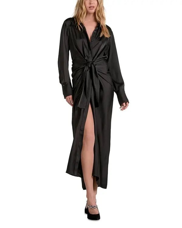 Elan Maxi Long Sleeve Wrap Dress - NeptunesBoutique