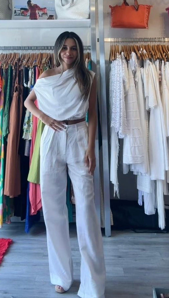 Elan One Shoulder Sleeveless Top - NeptunesBoutique