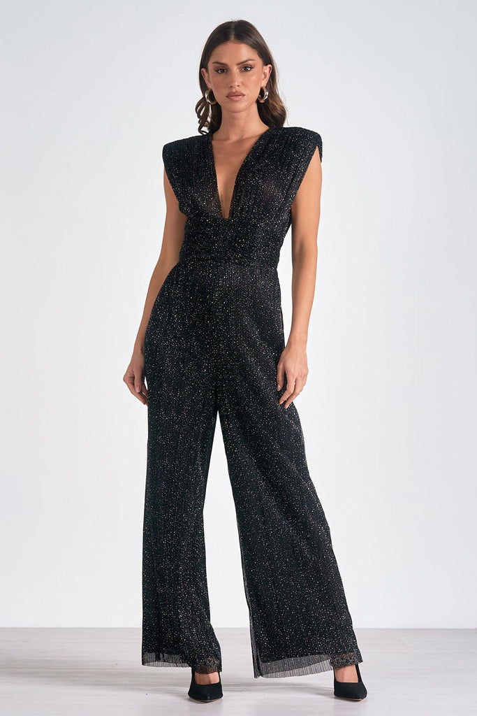 Elan Plunge Sleeveless Jumpsuit - NeptunesBoutique