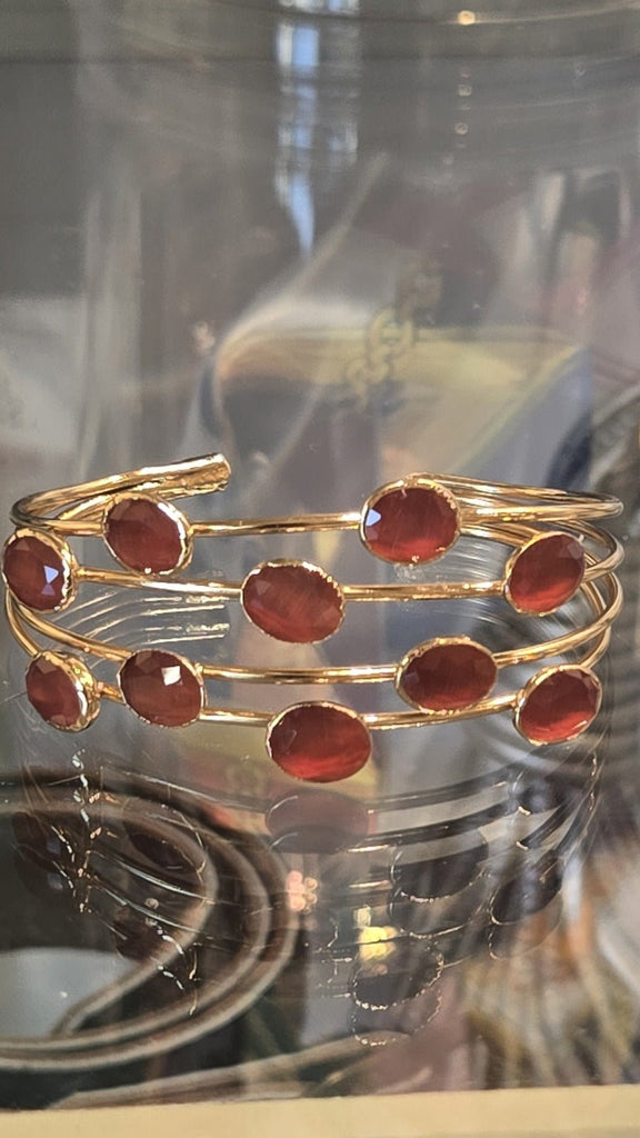 Eve Foxx 10 Stone Cat Eye Gold Bracelets (Colors Available) - NeptunesBoutique