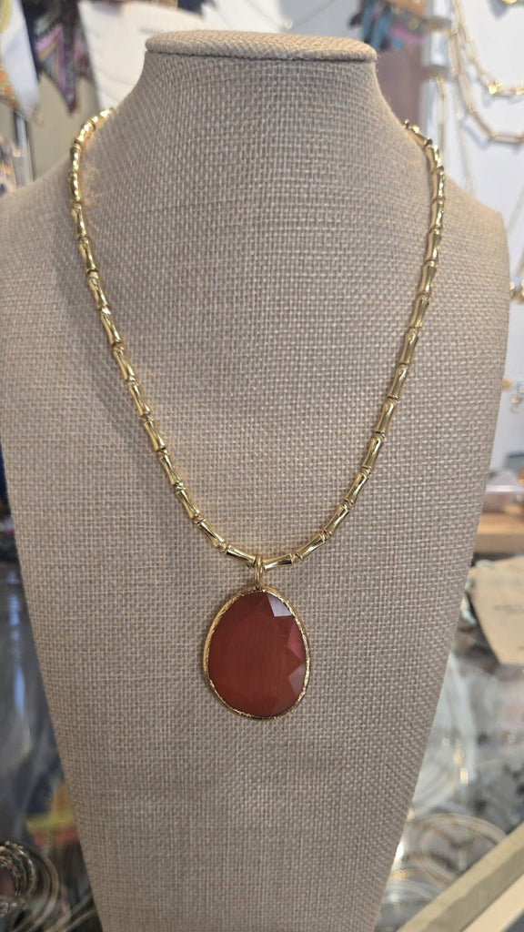 Eve Foxx Cat Eye Pendant Necklace - NeptunesBoutique