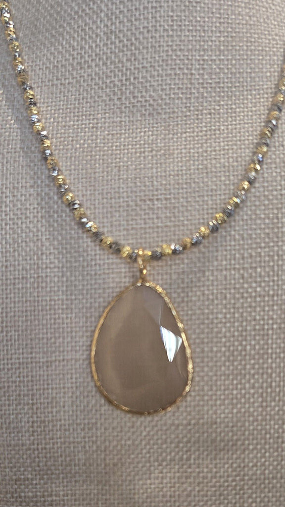Eve Foxx Cat Eye Pendant Necklace Smockey Quartz - NeptunesBoutique