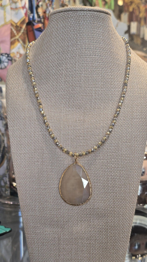 Eve Foxx Cat Eye Pendant Necklace Smockey Quartz - NeptunesBoutique
