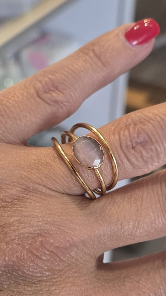 Eve Foxx Gem Stone Rings (Colors Available) - NeptunesBoutique