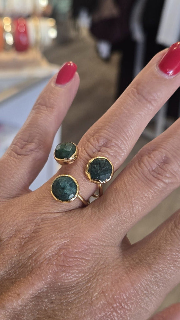 Eve Foxx Triple Gem Stone Rings (Colors Available) - NeptunesBoutique