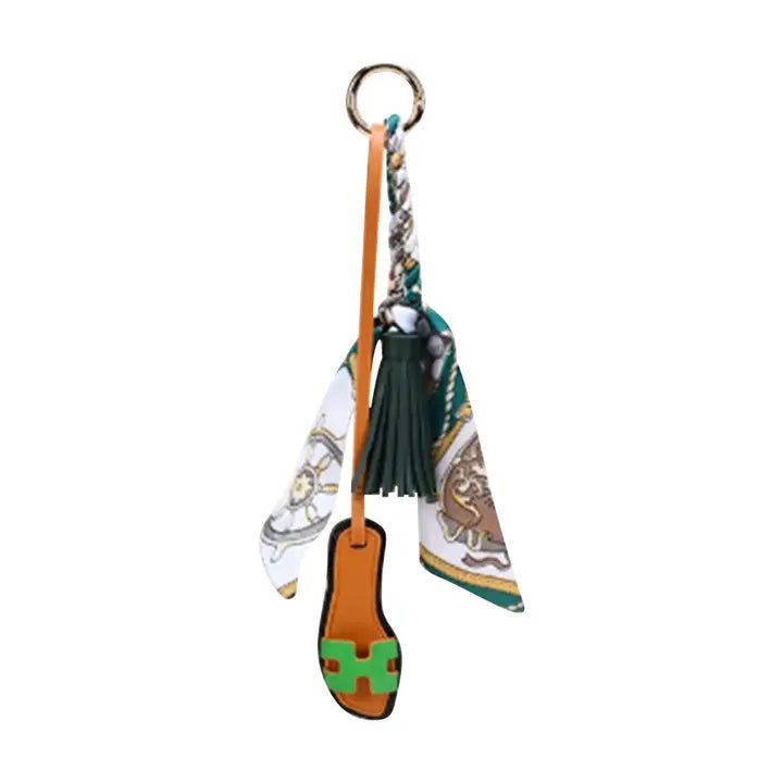 Faux Leather Designer Sandal w/ Scarf Bag/Purse Charm (Colors Available) - NeptunesBoutique