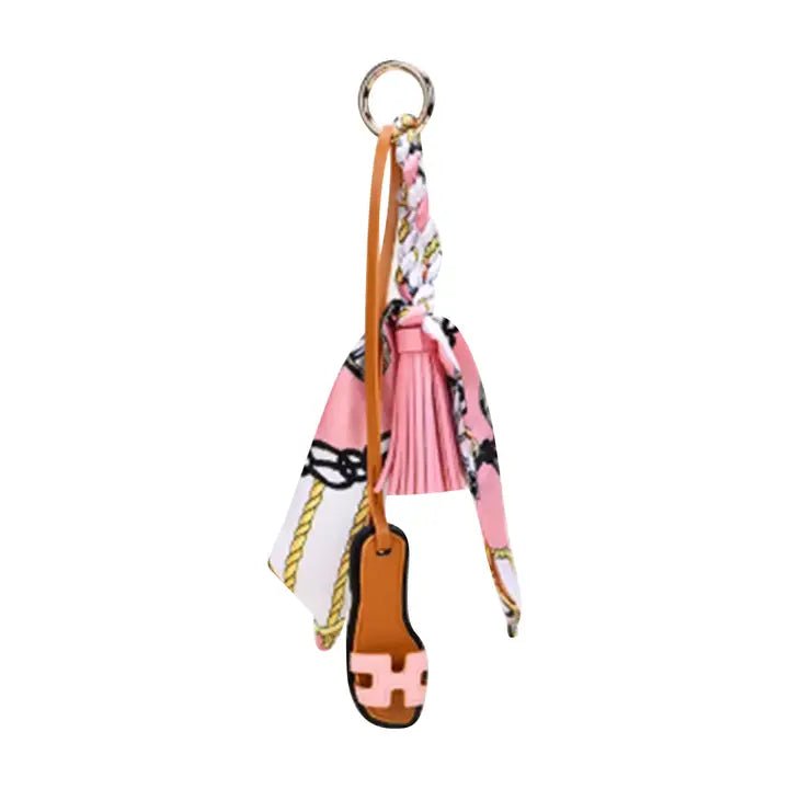 Faux Leather Designer Sandal w/ Scarf Bag/Purse Charm (Colors Available) - NeptunesBoutique