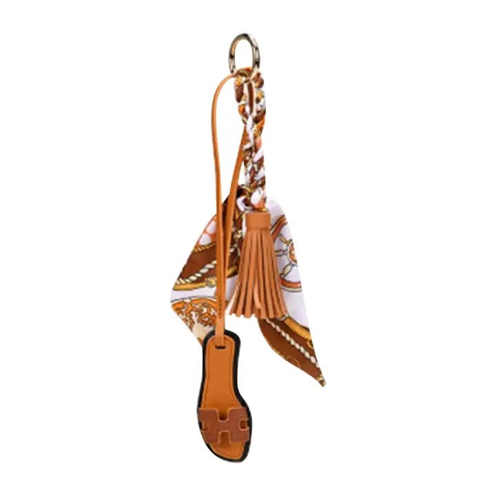 Faux Leather Designer Sandal w/ Scarf Bag/Purse Charm (Colors Available) - NeptunesBoutique