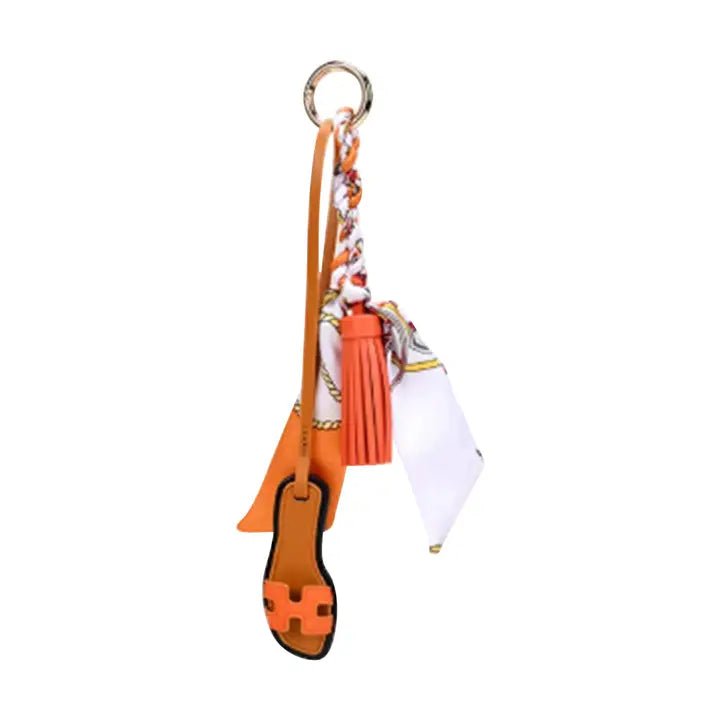 Faux Leather Designer Sandal w/ Scarf Bag/Purse Charm (Colors Available) - NeptunesBoutique