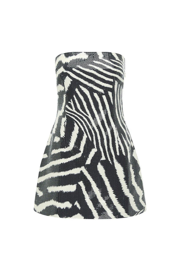 Ibiza Strapless Sequin Mini Dress - Noah Black - NeptunesBoutique