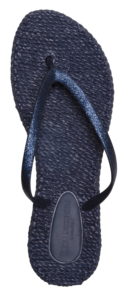 Il Jacobsen Flip Flops with Glitter Navy - NeptunesBoutique