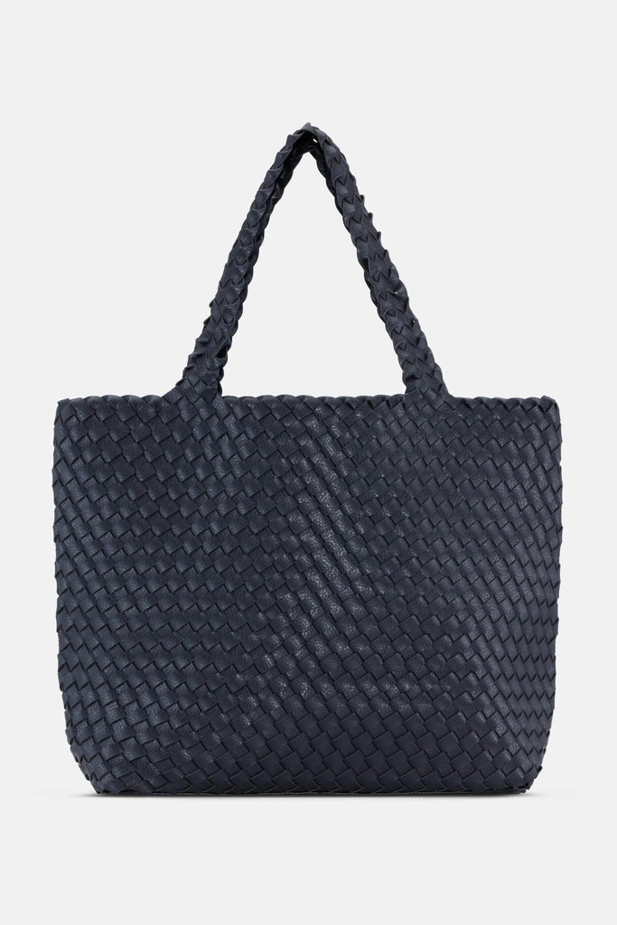 Il Jacobsen Tote Bag Reversible Navy Metallic Blue - NeptunesBoutique