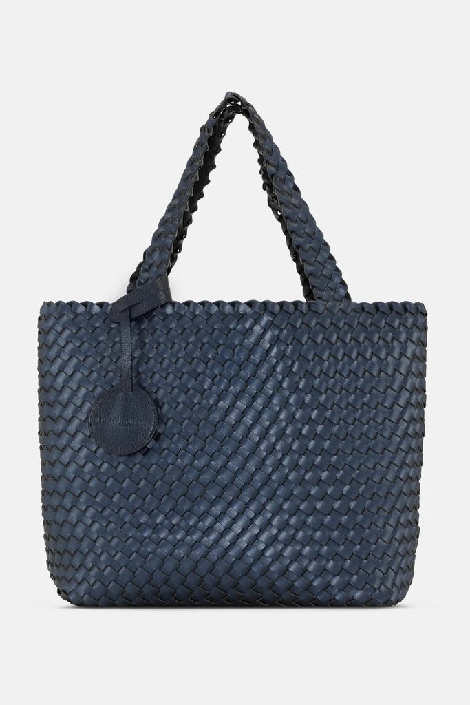 Il Jacobsen Tote Bag Reversible Navy Metallic Blue - NeptunesBoutique