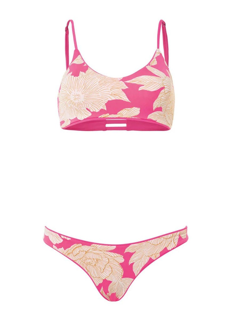 Maaji Radiant Pink Praia Top, Radiant Pink Flirt Bottom - NeptunesBoutique