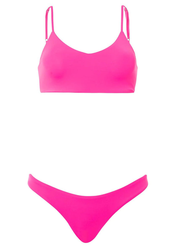 Maaji Radiant Pink Praia Top, Radiant Pink Flirt Bottom - NeptunesBoutique