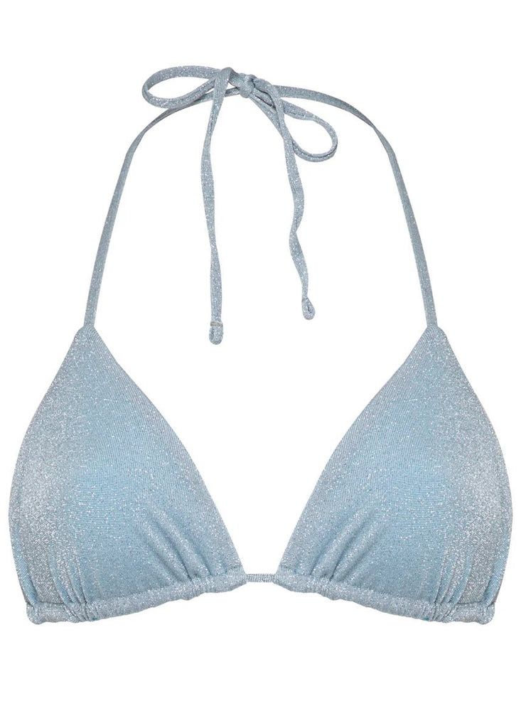 Maaji Silver Blue Balmy Sliding Triangle Bikini Top / - NeptunesBoutique