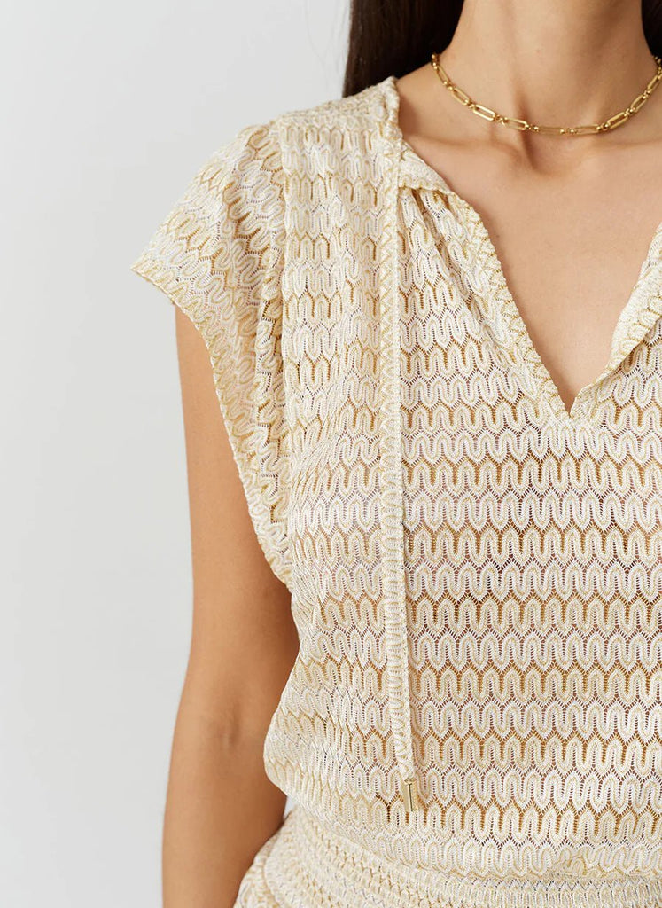 Melissa Odabash Remi Gold Dress  NeptunesBoutique
