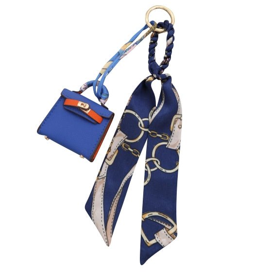 Mini Designer Bag Charms with Scarf - NeptunesBoutique
