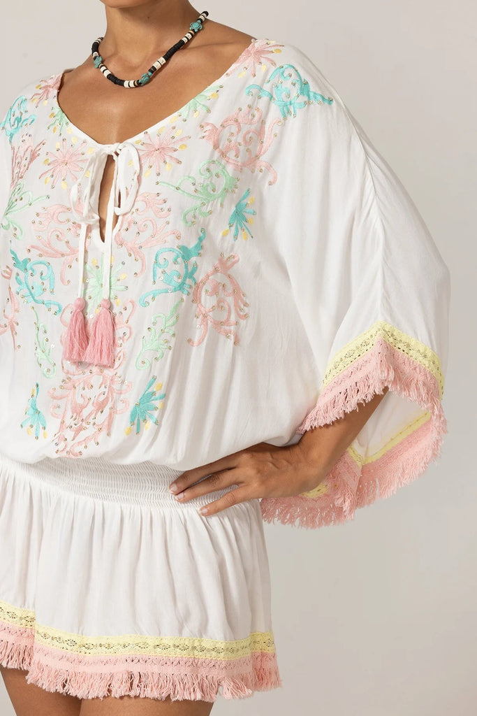 Miss June Sejla Short Dress White - NeptunesBoutique