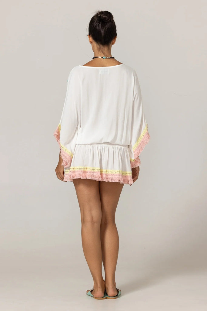 Miss June Sejla Short Dress White - NeptunesBoutique