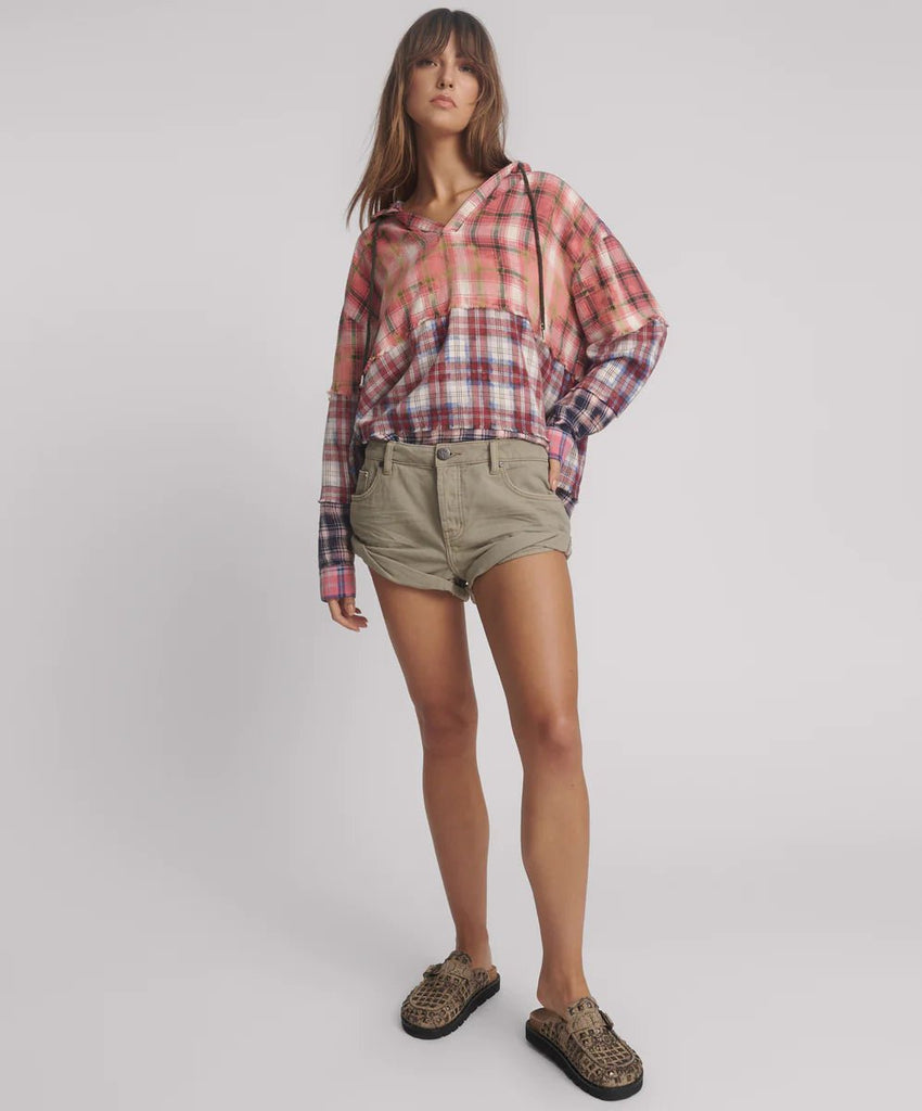One Teaspoon Bandits Low Waist Denim Shorts - Faded Khaki - NeptunesBoutique