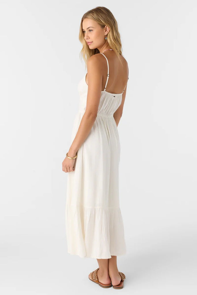 O'Neill Pilar Midi Dress - White - NeptunesBoutique