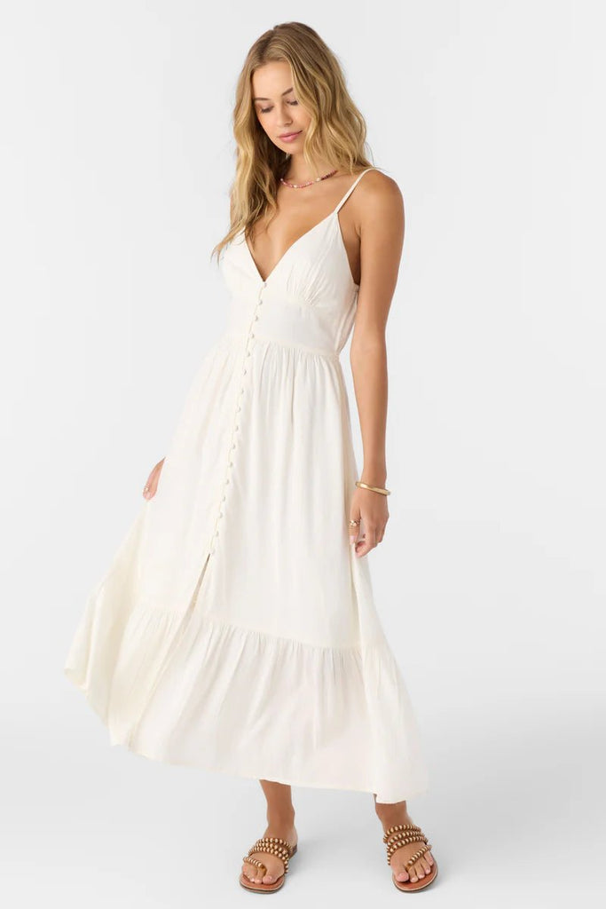 O'Neill Pilar Midi Dress - White - NeptunesBoutique