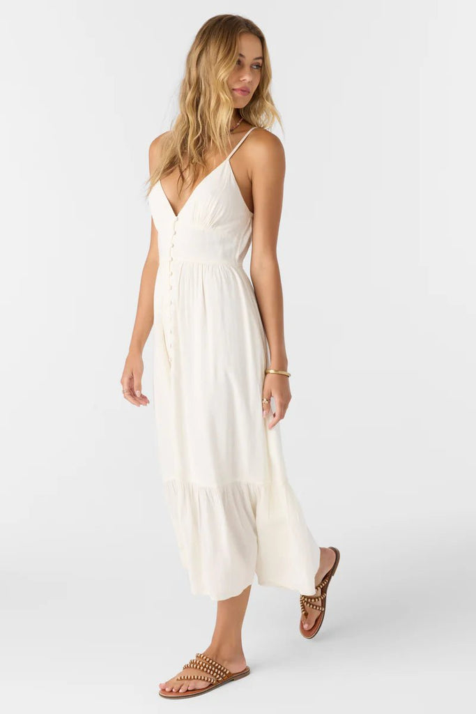 O'Neill Pilar Midi Dress - White - NeptunesBoutique