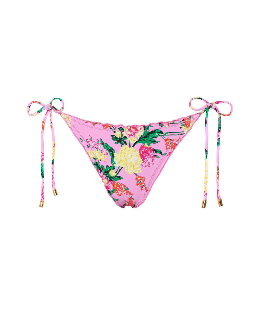 PQ Swim Dahlia Embroidered Lettuce Edge Triangle Top / Dahlia Embroidered Lettuce Edge Tie Side Bottom - NeptunesBoutique