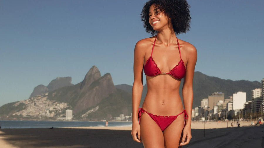 Rio de Sol Frufru Bikini Set - Shimmer Desejo - NeptunesBoutique