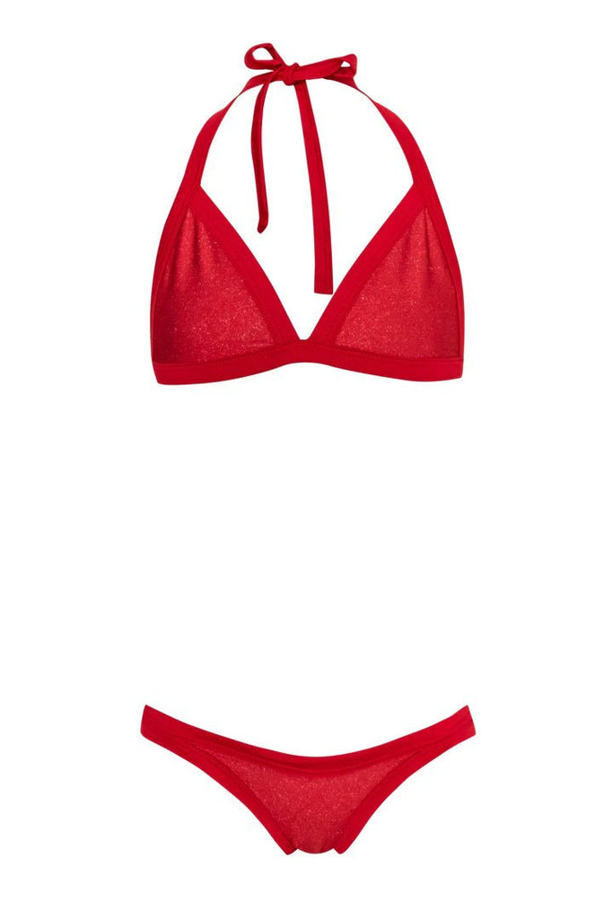 Submarine The Little Red Glitter Bikini Set - NeptunesBoutique