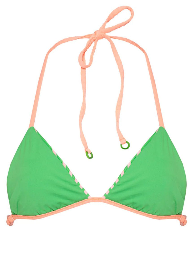 Sunrise Colada Nala Fixed Triangle Bikini Top / Maaji Sunrise Colada Sunshine Regular Rise Tie Side Bikini Bottom - NeptunesBoutique