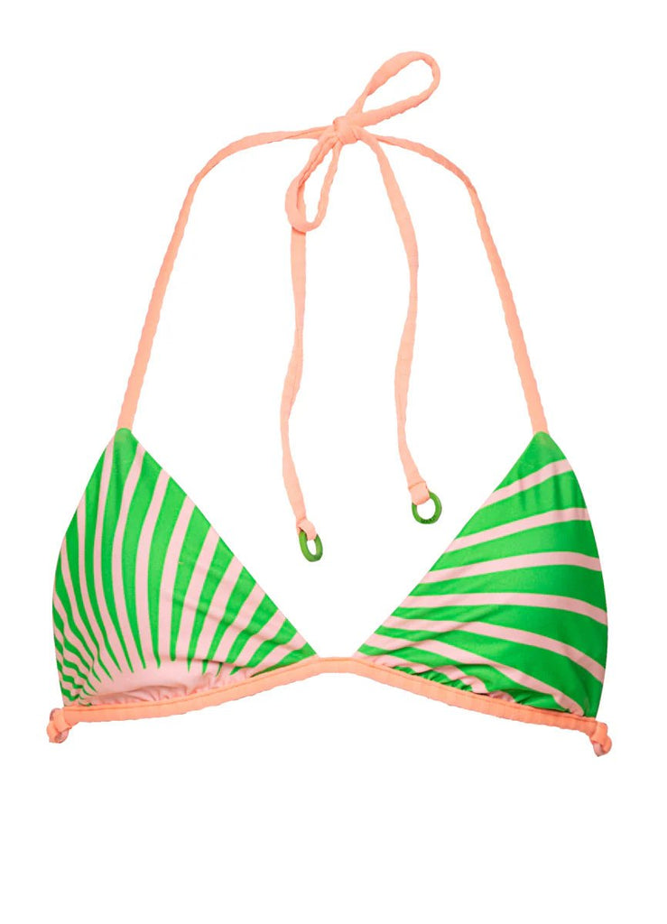 Sunrise Colada Nala Fixed Triangle Bikini Top / Maaji Sunrise Colada Sunshine Regular Rise Tie Side Bikini Bottom - NeptunesBoutique