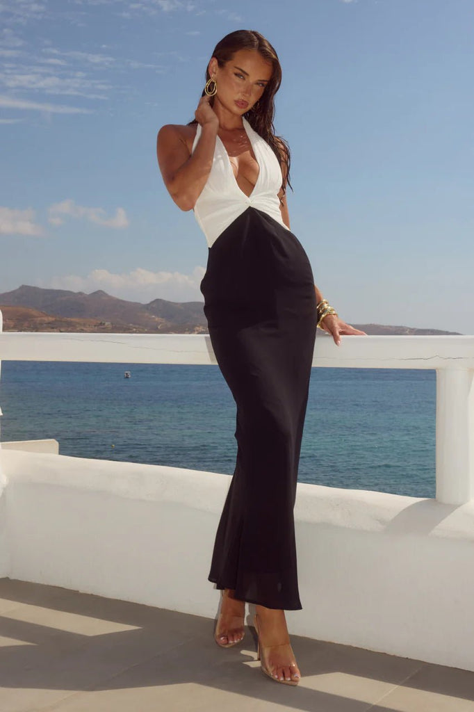 Tenaya Plunge V Neck Maxi Dress - NeptunesBoutique