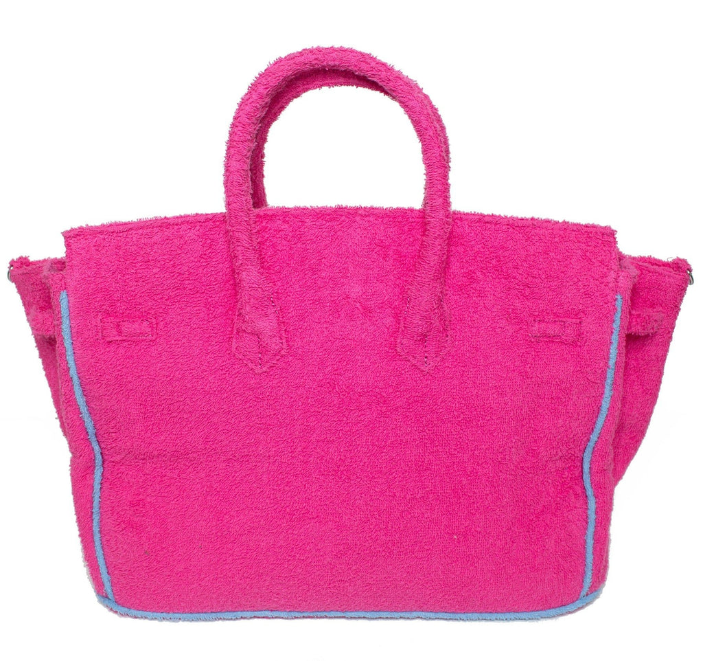 Terry Cloth Bag Fuschia - Large - NeptunesBoutique