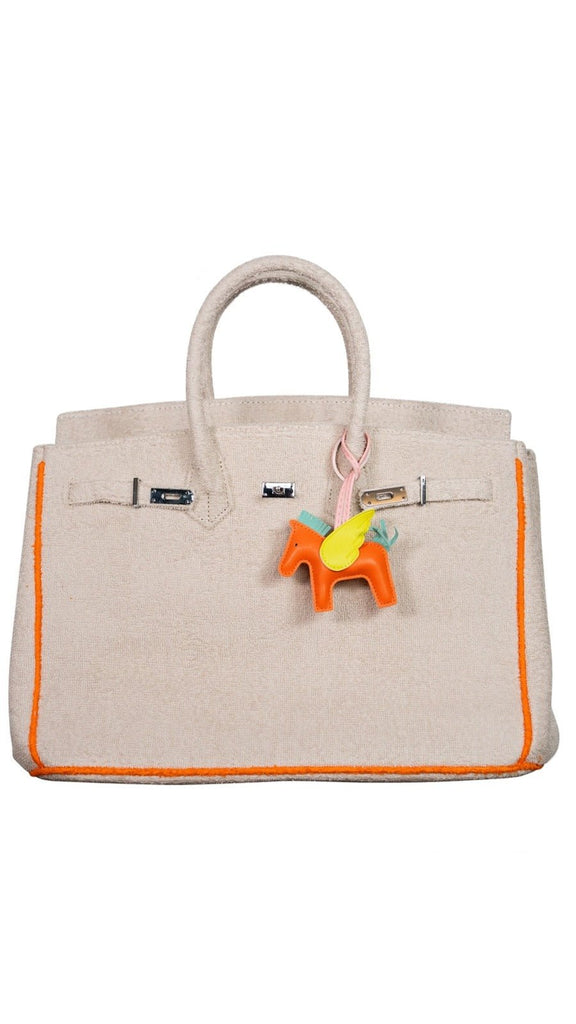 Terry Cloth Bags Khaki Orange - Large - NeptunesBoutique