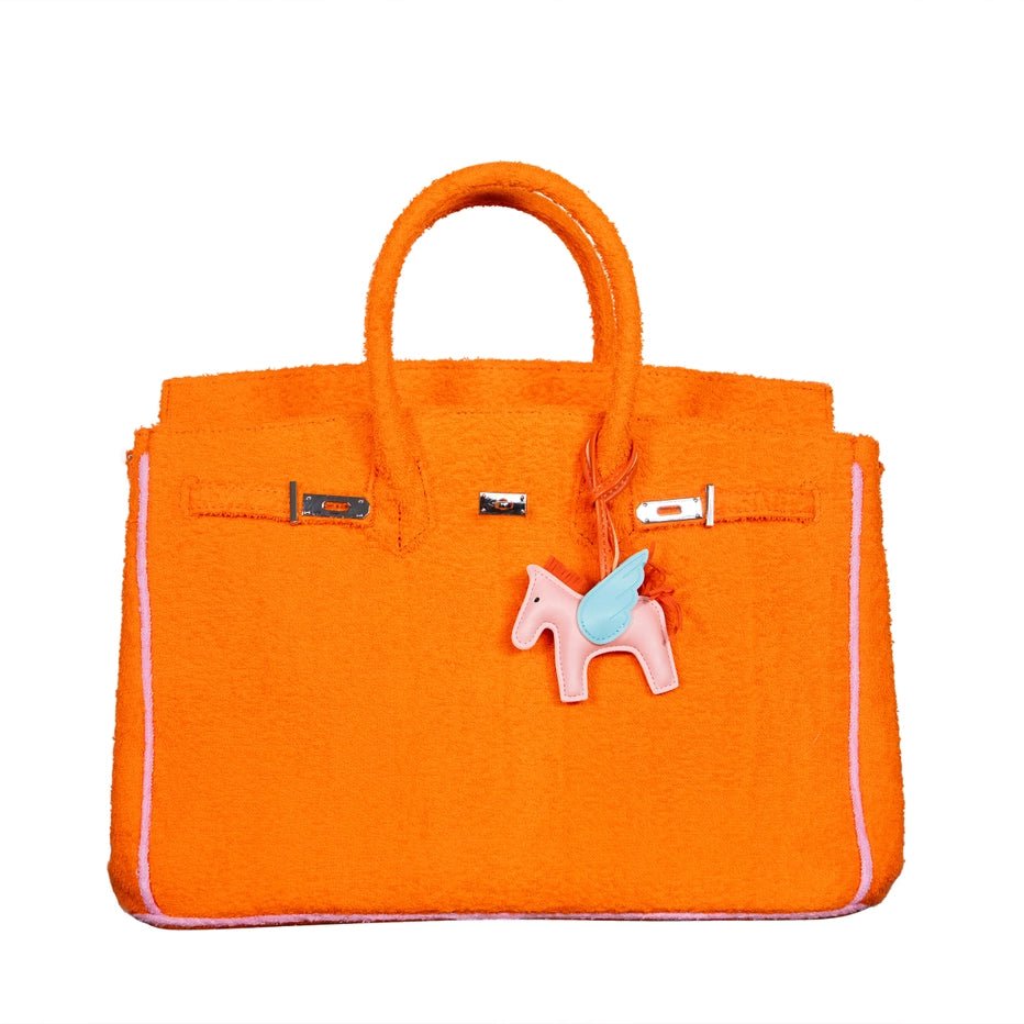 Terry Cloth Bags Orange Pink - Large - NeptunesBoutique