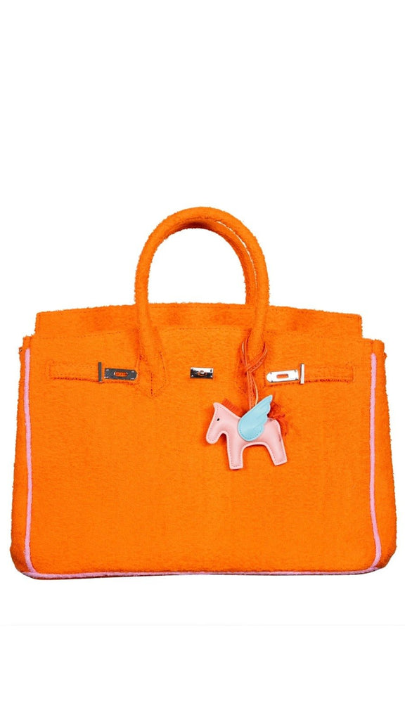 Terry Cloth Bags Orange Pink - Large - NeptunesBoutique