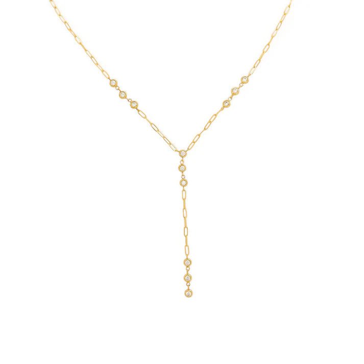 Water Resistant Elegant Lariat Necklace Gold - NeptunesBoutique