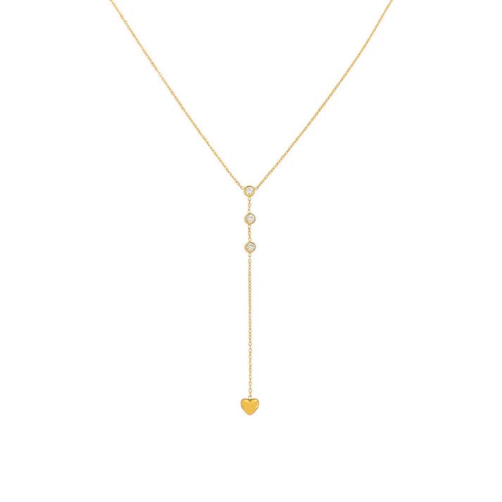 Water Resistant Lariat Necklace Gold - NeptunesBoutique