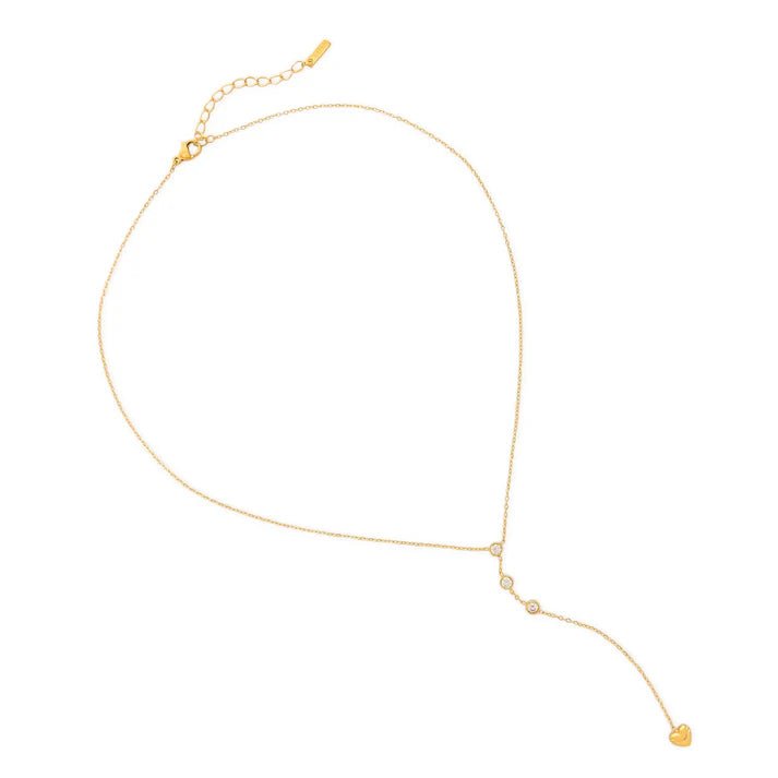 Water Resistant Lariat Necklace Gold - NeptunesBoutique