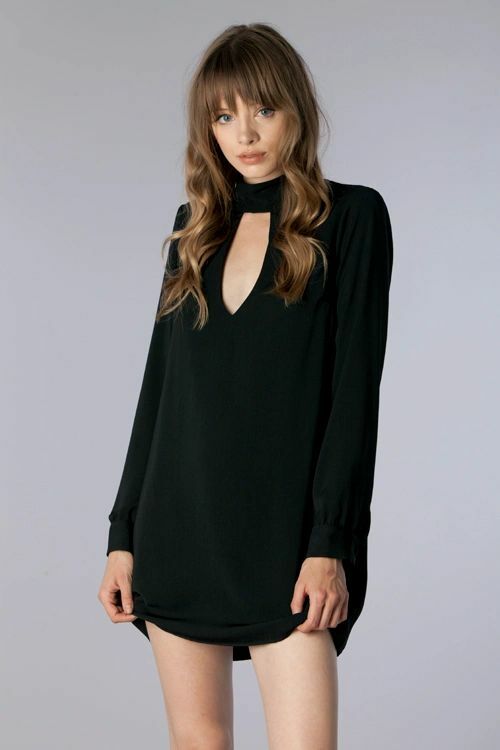 Do & Be Back Open Shift Dress Black - NeptunesBoutique