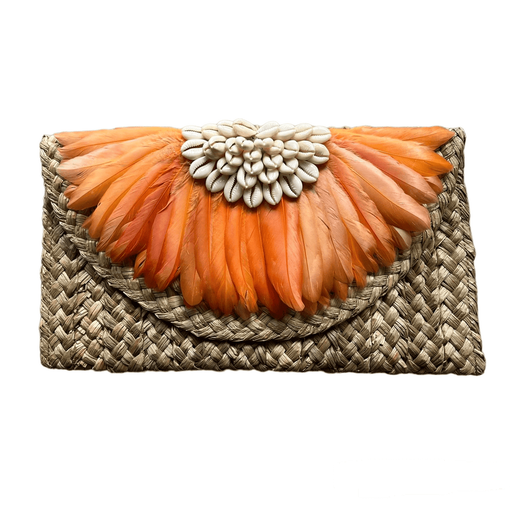 Feather Clutch (Colors Available) - NeptunesBoutique
