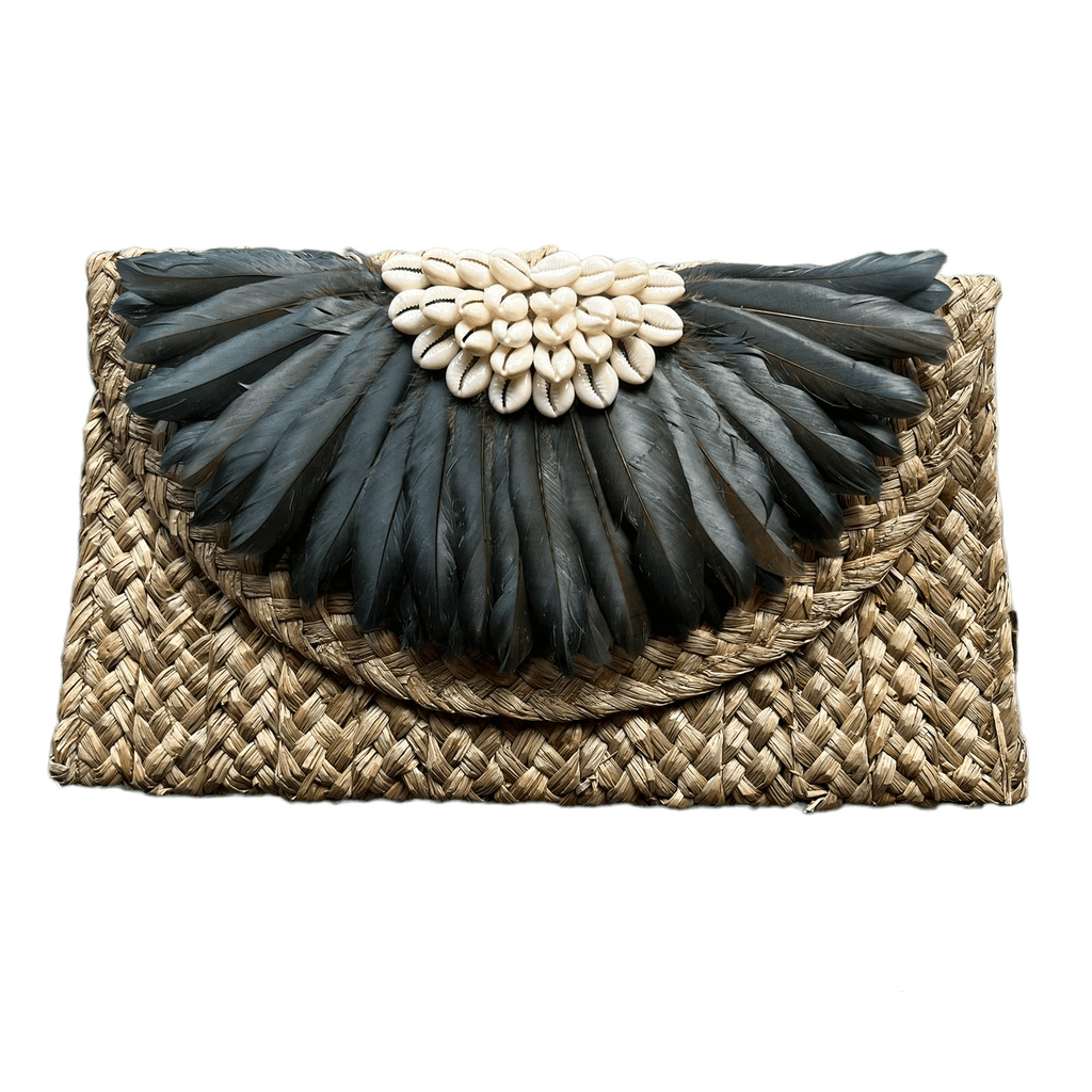 Feather Clutch (Colors Available) - NeptunesBoutique