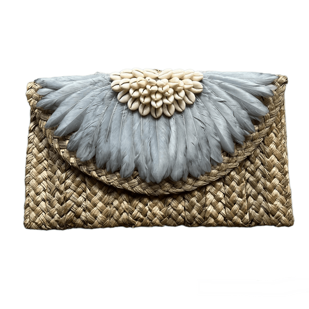 Feather Clutch (Colors Available) - NeptunesBoutique